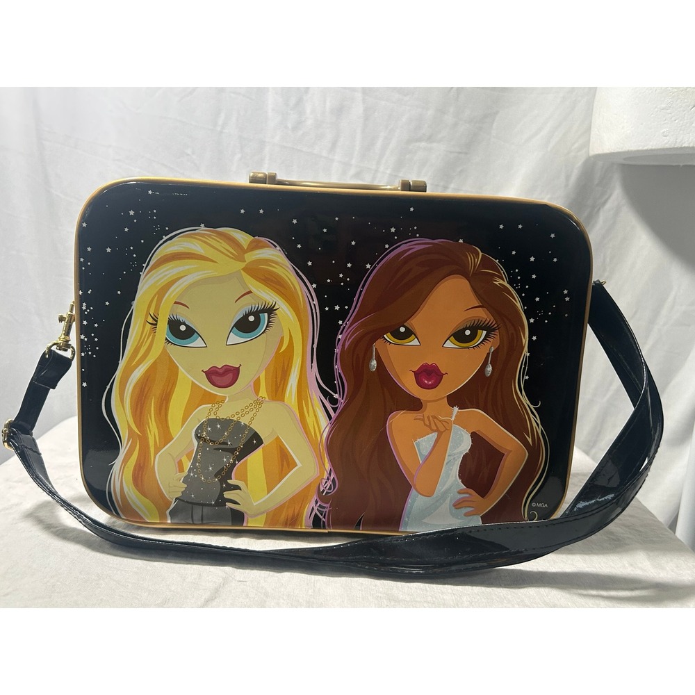 Bratz MGA Entertainment Black Gold Train Case Makeup Bag Cloe Yasmin Y2K #1019